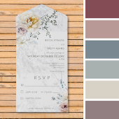 Frosty Winter Pastor Floral Moderne Kein Abendesse All In One Einladung