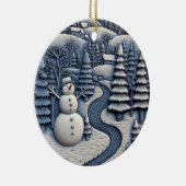 Frosty Winter Snowman Ornament (Rechts)