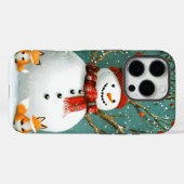 Frosty Winter Whimsical Snowman Fox Wonderland Case-Mate iPhone Hülle (Rückseite (Horizontal))