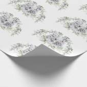 Frosty Winter Wonderland Artic Animals Baby Dusche Geschenkpapier (Ecke)