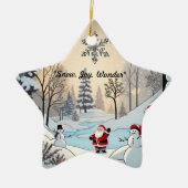"Frosty Wonderland Magic" Keramik Ornament (Vorne)