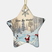 "Frosty Wonderland Magic" Keramik Ornament (Links)