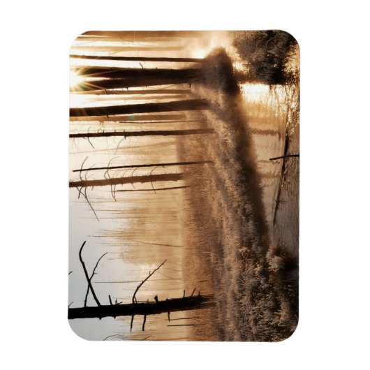 Frosty Yellowstone Morning Magnet (Vertikal)