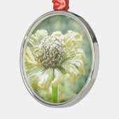 Frosty Zinna Silbernes Ornament (Links)