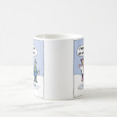 "Frosty's Last Day" Humorischer Holiday Cartoon Fu Kaffeetasse (Mittel)
