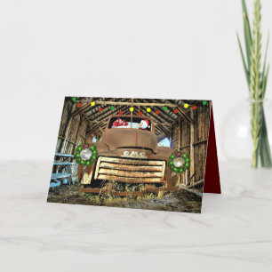 Frostys Vintage-GMC-LKW-Weihnachtsfahrt Feiertagskarte