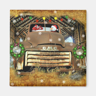 Frostys Vintage-GMC-LKW-Weihnachtsfahrt Magnet