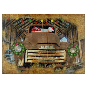 Frostys Vintage-GMC-LKW-Weihnachtsfahrt Schneidebrett