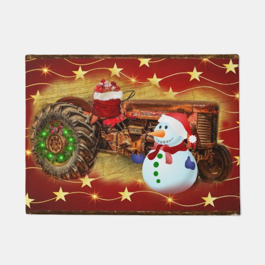 Frosty's Vintage Weihnachten Fußmatte (Vorderseite)