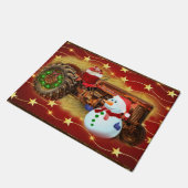 Frosty's Vintage Weihnachten Fußmatte (Schrägansicht)