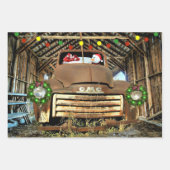 Frosty's Vintager GMC Truck Weihnachtslauf Geschenkpapier Set (Vorderseite 3)