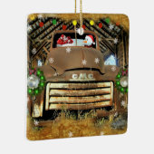 Frosty's Vintager GMC Truck Weihnachtslauf Keramikornament (Rechts)
