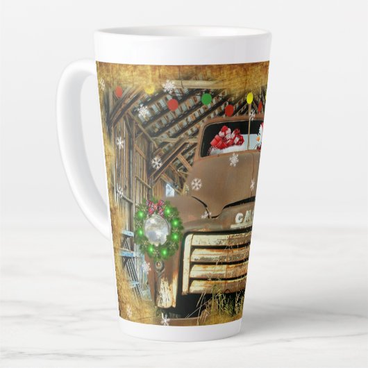 Frosty's Vintager GMC Truck Weihnachtslauf Milchtasse (Linke Ecke)
