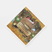 Frosty's Vintager GMC Truck Weihnachtslauf Serviette (Ecke)
