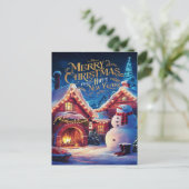 Frostys Winter Wonderland Postkarte (Stehend Vorderseite)