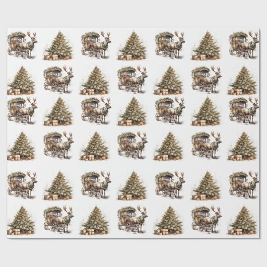 Frothy green gold Weihnachtsbaum Geschenkpapier (Flach)