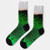 Frothy Head of Beer Funny Green Lager Flasche Socken (Linkes Detail)