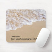 Frothy Ocean Surf mit Quote Mouse Pad Mousepad (Mit Mouse)