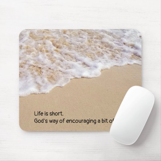 Frothy Ocean Surf mit Quote Mouse Pad Mousepad (Mit Mouse)