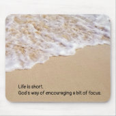 Frothy Ocean Surf mit Quote Mouse Pad Mousepad (Vorne)