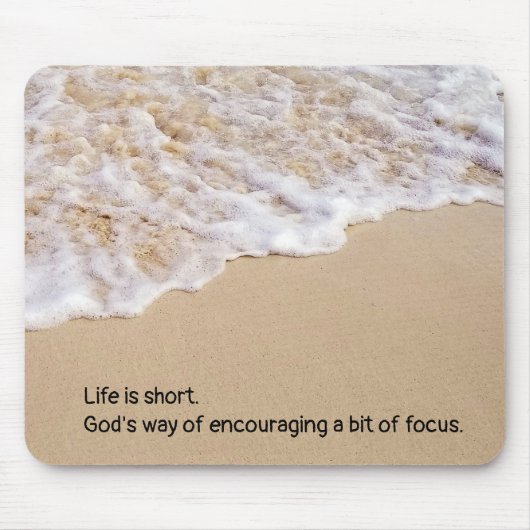 Frothy Ocean Surf mit Quote Mouse Pad Mousepad (Vorne)