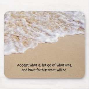 Frothy Ocean Surf mit Quote Mouse Pad Mousepad