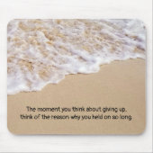 Frothy Ocean Surf mit Quote Mouse Pad Mousepad (Vorne)