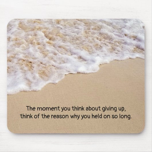 Frothy Ocean Surf mit Quote Mouse Pad Mousepad (Vorne)