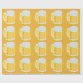 Frothy Pints of Golden Beer Tasse Muster Geschenkpapier (Flach)