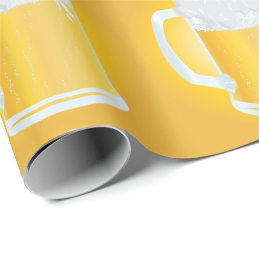 Frothy Pints of Golden Beer Tasse Muster Geschenkpapier (Rolleneckpunkt)