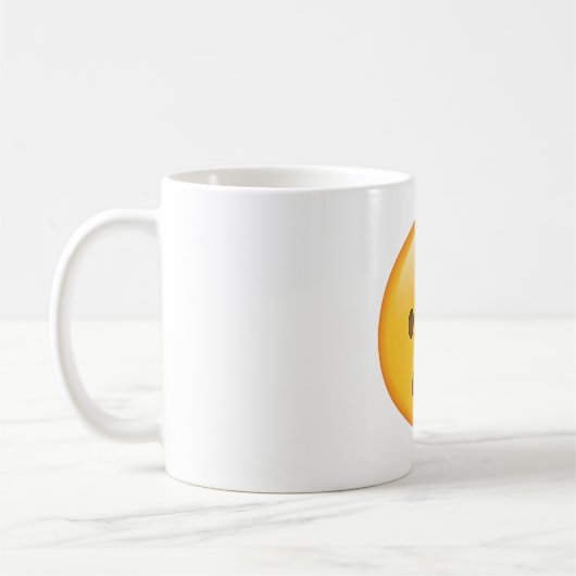 Frownace with Open Mouth - Emoji Kaffeetasse (Links)