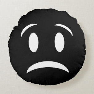 FROWNIE-GESICHT RUNDES KISSEN