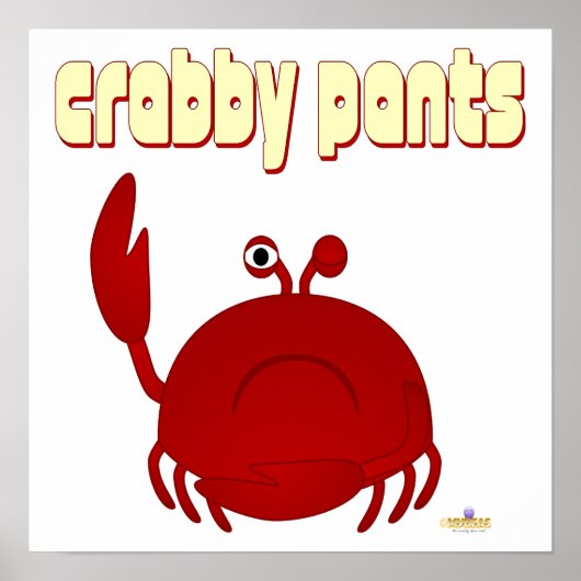 Frowning Red Crab Pants Poster (Vorne)