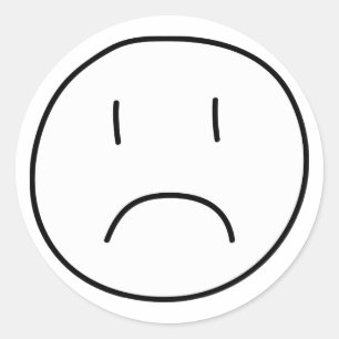 Frowning Runder Aufkleber