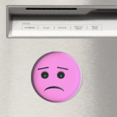 Frowny Face - Pink Magnet (In Situ (Geschirrspüler))