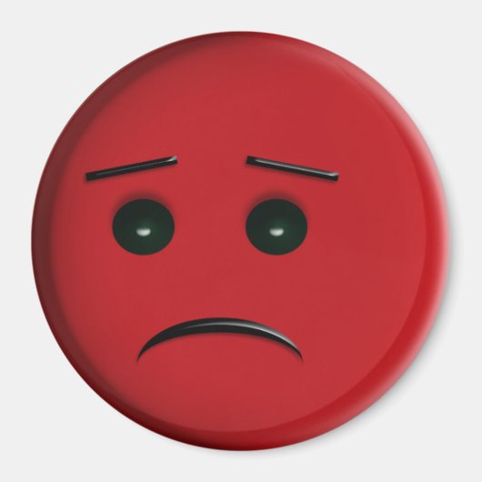 Frowny Face Red Magnet (Vorne)