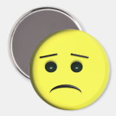Frowny Face Yellow Magnet (Vorderseite/Rückseite)