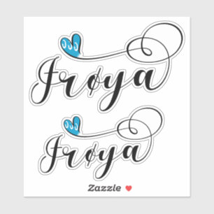 Frøya Flag Heart, Trøndelag Aufkleber