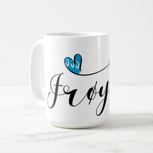 Frøya Flag Heart, Trøndelag, Norwegen Kaffeetasse (Vorderseite Links)