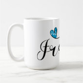 Frøya Flag Heart, Trøndelag, Norwegen Kaffeetasse (Links)