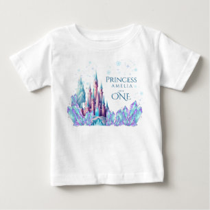 Frozen 1. Geburtstag Cartoon-Schloss Erster Geburt Baby T-shirt