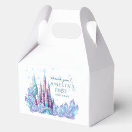 Frozen 1. Geburtstag Cartoon-Schloss Erster Geburt Geschenkschachtel