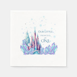 Frozen 1. Geburtstag Cartoon-Schloss Erster Geburt Serviette