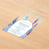 Frozen 1st Birthday Cartoon Castle Acryleinladungen (Ablage )