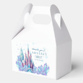 Frozen 1st Birthday Cartoon Castle First Birthday Geschenkschachtel (Vorderseite)