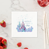 Frozen 1st Birthday Cartoon Castle First Birthday  Serviette (Beispiel)