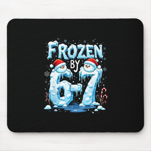 Frozen 6 Number 67 Six Seven Meme  Mousepad (Vorne)