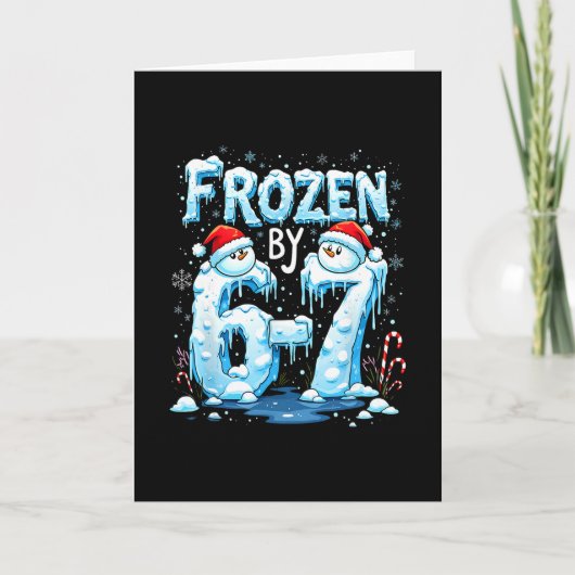 Frozen 6 Nummer 67 Sechs Sieben Meme Karte (Vorderseite)