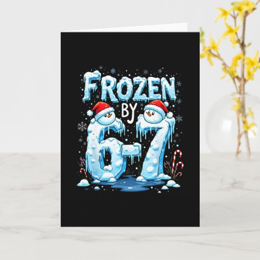Frozen 6 Nummer 67 Sechs Sieben Meme  Karte (Gelbe Blume)