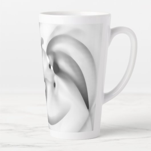 Frozen: Abstract Gray, White & Black Milchtasse (Rechts)